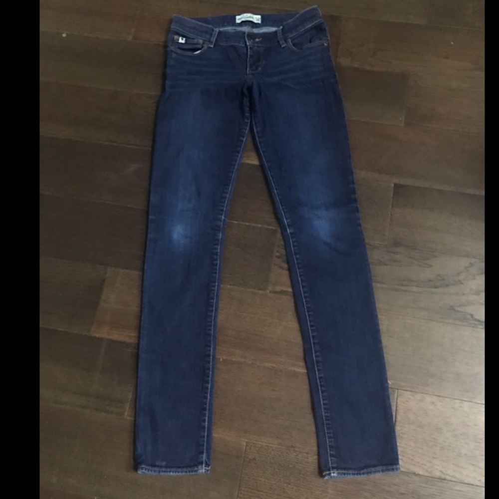 Abercrombie Youth Girls Straight Dark Wash Jeans